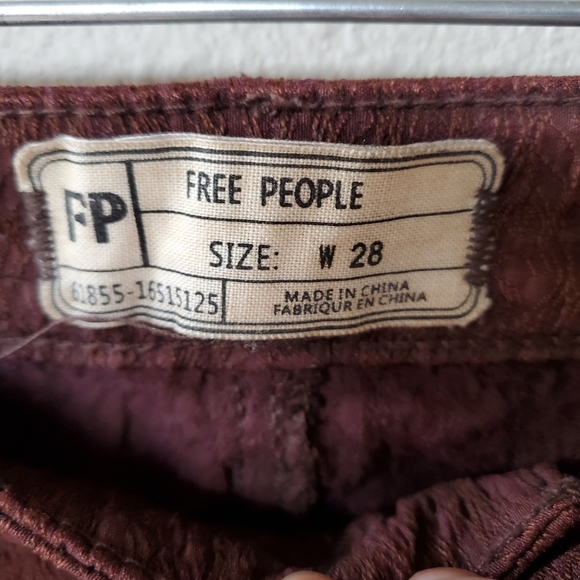 Free People Bohemian Textured Stretch Jeans. Womens size 28 - Picture 2 of 4